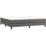  s oprugama i madracem sivi 200x200 cm od umjetne kože | shoptok.hr