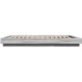 vidaXL Posteljni okvir z LED lučkami siva sonoma 135x190 cm inž. les, (21142777) | Shoptok.si