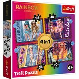 Trefl Puzzle 4u1 Rainbow high 34614 - 35/ 48/ 54/ 70 delova | ePonuda.com