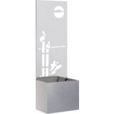 vidaXL Vrtni Sadič s Dekorativnom Pločom Srebrna 50 x 140 cm | shoptok.hr