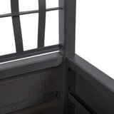  Vrtna sadilica s rešetkom tamnosiva 80 x 36 x 140 cm PP | Eponuda.com