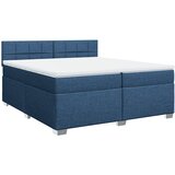  Krevet s oprugama i madracem plavi 200 x 200 cm od tkanine | shoptok.hr