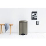 Brabantia Koš za smeti s pedalom 20 L s plastičnim vložkom - platina | Shoptok.si
