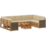  Set vanjskih sofa 10 kom. Prirodna | shoptok.hr