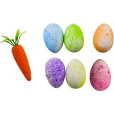  Easter Decorations In Basket Eggs Carrot Colorful 7pcs | shoptok.hr