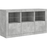  Komoda s LED svjetlima siva boja betona 123x37x67 cm | Eponuda.ba