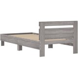  Okvir za krevet s uzglavljem boja hrasta 100x200 cm drveni Siva 100 x 200 cm | shoptok.hr