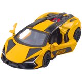 Racing Car Sports Metal Drive Opening Doors Yellow 1:32 | Shoptok.si