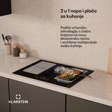 Klarstein Indukcijska ploča za kuhanje Full House s napom | 4 zone za kuhanje | 7335 W | 530 m³/h | 70 cm | shoptok.hr