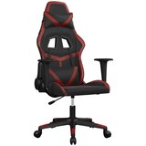 vidaXL Masažni gaming stol črno in vinsko rdeče umetno usnje, (21377798) | Shoptok.si