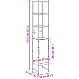  Ormar za kupaonicu Crna hrast 33x33x185 5 cm Kompozitno drvo | shoptok.hr