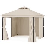 Blumfeldt Gazebo Mondo Dual 3x3 z dvojno streho in mrežo proti žuželkam | Shoptok.si