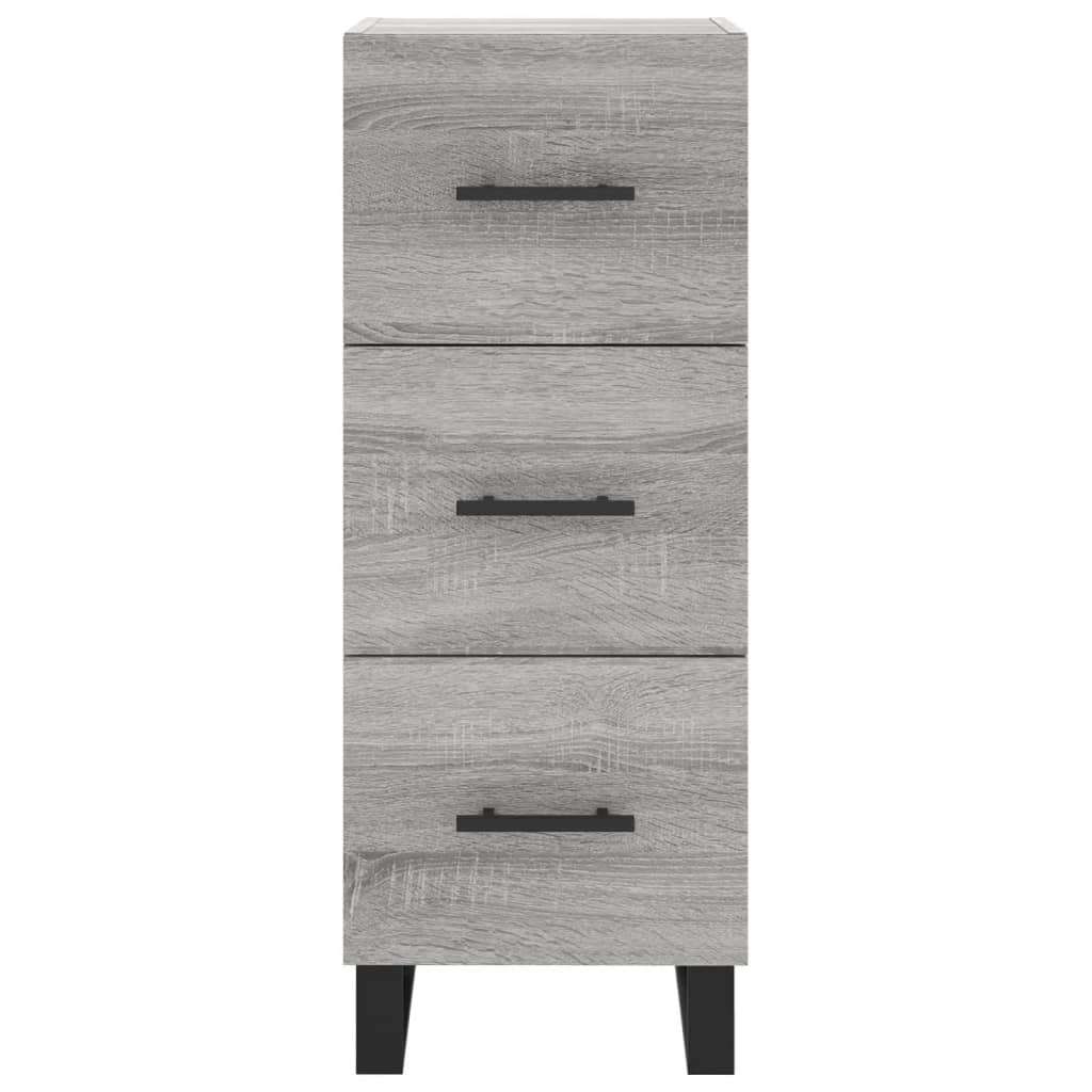 vidaXL Komoda siva sonoma 34,5x34x90 cm inženirski les | Shoptok.si