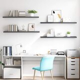  Plutajuće zidne police 4 kom sjajne sive 120x23,5x3,8 cm MDF | shoptok.hr