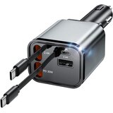 INF Zložljiv avtopolnilnik z 2 USB-C izhodoma, 50 W in razširitvijo 2+2, (5000505601) Cene