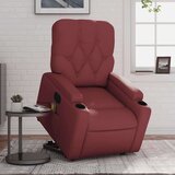 vidaXL Električni masažni naslonjač na podizanje crvena boja vina | shoptok.hr