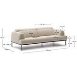 Kave Home Bež sedežna garnitura iz tkanine bouclé 234 cm Aurum – | Shoptok.si