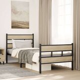 vidaXL Metalni okvir kreveta bez madraca boja hrasta sonome 100x190 cm | shoptok.hr