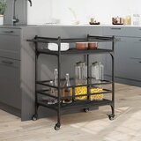  Kuhinjska kolica crna 82 x 40 x 78,5 cm od konstruiranog drva | shoptok.hr