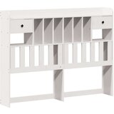 vidaXL Knjižna postelja brez ležišča bela 140x190 cm trdna borovina | Shoptok.si