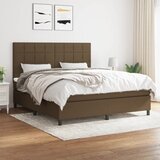 The Living Store Box spring postelja z vzmetnico temno rjava 180x200 cm blago - Box Spring Postelja, (21516568) Cene