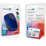 Connect IT CMO-2230-BL - Bežični tihi miš MUTE 1200 DPI 1xAA crna/plava | Eponuda.com
