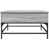 vidaXL Klubska mizica siva sonoma 80x80x45 cm inž. les in kovina | Shoptok.si