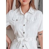 DStreet Koszulowa sukienka midi LOVE ME MIDI biała | Shoptok.si