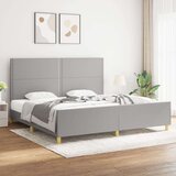  Za krevet s uzglavljem svjetlosivi 200x200 cm od tkanine Cijene