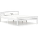  Posteljni okvir bel iz trdne borovine 140x200 cm | Shoptok.si