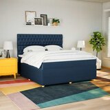  Krevet s oprugama i madracem plavi 180x200 cm od tkanine | shoptok.hr