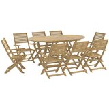  9-dijelni vrtni blagovaonski set od masivnog bagremovog drva | shoptok.hr