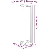  Stalak za ručnike 23x18x90 cm od masivne borovine | shoptok.hr
