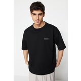 Trendyol T-Shirt - Black - Oversize Cene