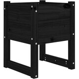 vidaXL Visoka greda črna 40x40x52,5 cm trdna borovina | Shoptok.si
