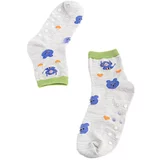 TRENDI Non-slip Children's Socks Gray Bears