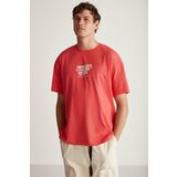 GRIMELANGE T-Shirt - Red - Oversize Cene