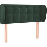  Vzglavje z ušesi temno zeleno 83x23x78/88 cm žamet | Shoptok.si