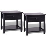 Maison Chic 2 kose Nočne omarice - Nočne mize Les Črne Barve, (21689877) | Shoptok.si