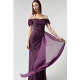 Lafaba Evening & Prom Dress - Purple - Wrapover Cene
