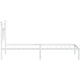  Metalni okvir za krevet s uzglavljem bijeli 90 x 190 cm | shoptok.hr