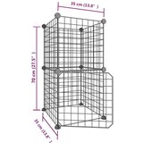  Kavez za ljubimce s 8 panela i vratima crni 35 x 35 cm čelični | shoptok.hr