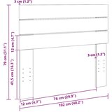  Uzglavlje 100 cm Masivno drvo Hrast | shoptok.hr