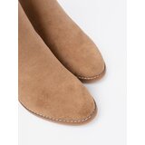 Shelvt Stylish ankle boots in a shade of light brown with gold detail | Shoptok.si