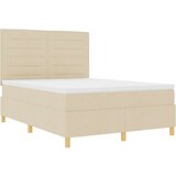  Krevet s podlogom s madracem Krem 140x200 cm Tkanina | shoptok.hr