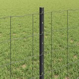 Euro ograda s postom 25 x 0,6 m Čelik premazan PVC-om Siva | shoptok.hr