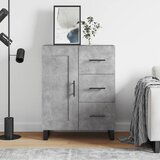 vidaXL Komoda betonsko siva 69,5x34x90 cm inženirski les | Shoptok.si