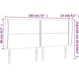  Uzglavlje s ušima krem 183x23x118/128 cm od tkanine | shoptok.hr