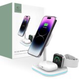 TECH-PROTECT INDUKTIVNI POLNILEC 3V1 MAGSAFE QI15W ZA IPHONE BEL, (22069629) Cene