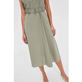Marisse Olive Dress With Belt | shoptok.hr